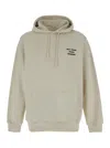 Drôle De Monsieur Beige Hoodie With Front And Rear Logo In Cotton Man In Beige