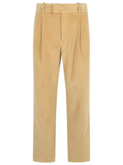 Drôle De Monsieur Drole De Monsieur Beige Velvet Pants