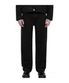 Drôle De Monsieur Belt Loop Denim Trousers In Black