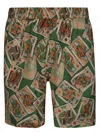 Drôle De Monsieur Drole De Monsieur Le Short Plage Jeu De Cartes In Green
