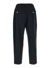 Drôle De Monsieur Black Carrot Pants With Drawstring In Wool Blend Man In Black