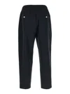 Drôle De Monsieur Black Carrot Pants With Drawstring In Wool Blend Man