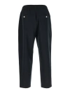 Drôle De Monsieur Black Carrot Pants With Drawstring In Wool Blend Man In Black
