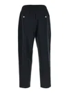 Drôle De Monsieur Black Carrot Pants With Drawstring In Wool Blend Man In Black