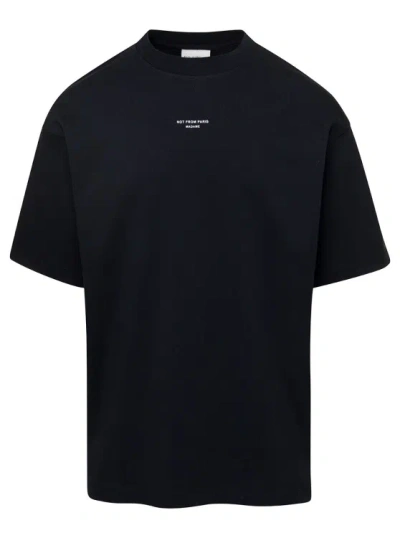 Drôle De Monsieur Black Classic Nfpm T-shirt With Logo Print In Cotton Blend Man