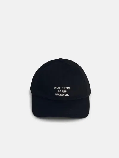 Drôle De Monsieur Black Cotton Cap