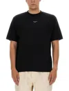 Drôle De Monsieur Black Classic Nfpm T-shirt With Logo Print In Cotton Blend Man In Black