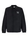 Drôle De Monsieur Black Jacket With Logo In Black