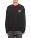 Drôle De Monsieur Black Sweatshirt With Bold Slogan And Elastic Hems In Black