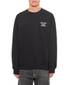 Drôle De Monsieur Black Sweatshirt With Bold Slogan And Elastic Hems In Black