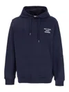 Drôle De Monsieur Blue Hoodie With Logo In Cotton Man