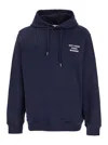 Drôle De Monsieur Blue Hoodie With Logo In Cotton Man In Blue