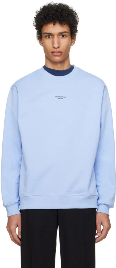 Drôle De Monsieur Blue 'le Sweatshirt Slogan Classique' Sweatshirt In Light Blue