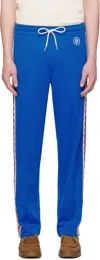 Drôle De Monsieur Logo-embroidered Track Pants In Blue