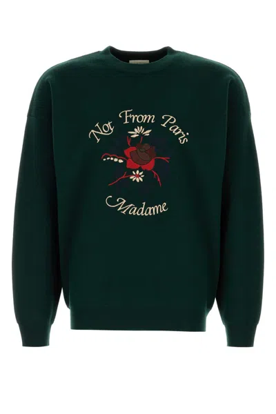 Drôle De Monsieur Bottle Green Wool Sweater