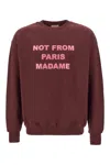 Drôle De Monsieur Cotton Sweatshirt Slogan Embroidery In Wn