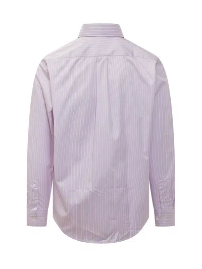 Drôle De Monsieur Drole De Monsieur Button-down Stripe Shirt In Lavander