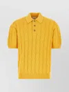 DRÔLE DE MONSIEUR CABLE KNIT POLO SHIRT