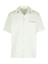 Drôle De Monsieur Drole De Monsieur 'piquee' White Cotton Shirt