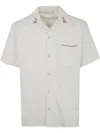 Drôle De Monsieur Embroidered Collar Shirt In White