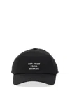 Drôle De Monsieur La Casquette Slogan Black Baseball Cap With Embroidery In Cotton Man In Black