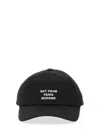 Drôle De Monsieur La Casquette Slogan Black Baseball Cap With Embroidery In Cotton Man In Black