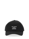 Drôle De Monsieur La Casquette Slogan Black Baseball Cap With Embroidery In Cotton Man In Black