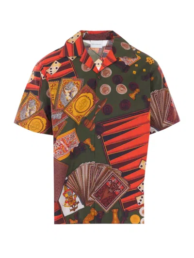 Drôle De Monsieur Casino Patterned Short-sleeve Shirt In Multi