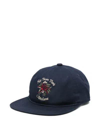Drôle De Monsieur Baseball Cap With Embroidery In Purple
