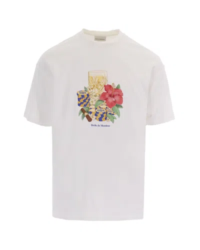 Drôle De Monsieur Drole De Monsieur Casual Cotton T-shirt For Men In White