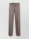 Drôle De Monsieur Chevron Pattern Wide Leg Trousers In Gray