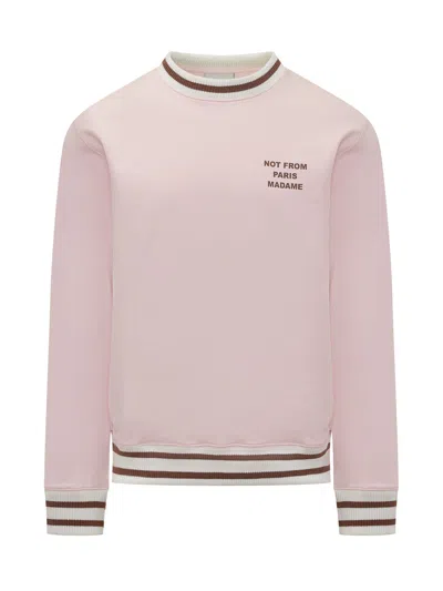Drôle De Monsieur Drole De Monsieur Classic Giro Neck Mini Sweatshirt In Light Pink