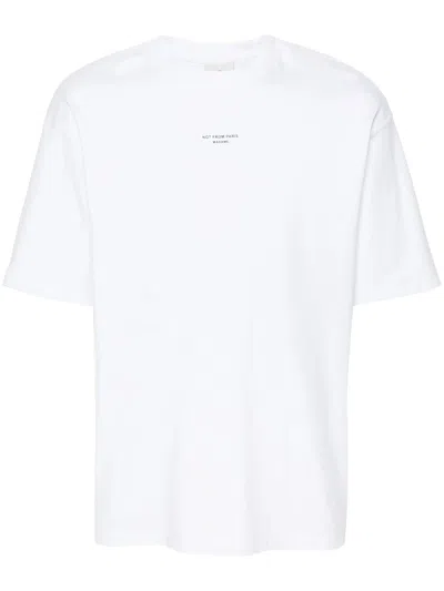 Drôle De Monsieur Drole De Monsieur Classic Slogan T Shirt In White
