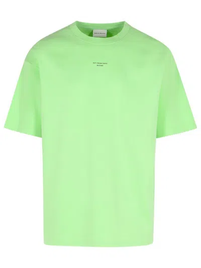Drôle De Monsieur Drole De Monsieur 'classique' Green Cotton T Shirt