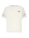 Drôle De Monsieur Logo-embroidered T-shirt In Neutral