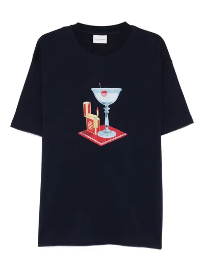 Drôle De Monsieur Cocktail Graphic-print T-shirt In Black
