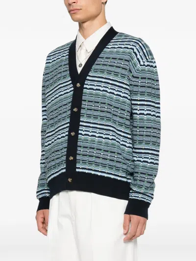Drôle De Monsieur Coogi-knit Cardigan In Multi