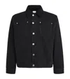 Drôle De Monsieur Corduroy-collar Denim Jacket In Black