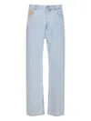 Drôle De Monsieur Tailored Trousers With 5 Pockets And Belt Loops In Blue