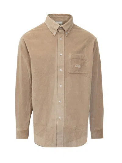 Drôle De Monsieur Corduroy Shirt In Beige