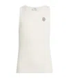 Drôle De Monsieur Cotton Cable-knit Tank Top In White