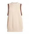 Drôle De Monsieur Cotton-cashmere Knitted Vest In Ivory