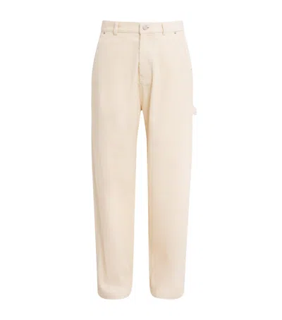 Drôle De Monsieur Cotton Corduroy Trousers In Neutral