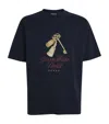 Drôle De Monsieur Cotton Grand Hotel Print T-shirt In Blue