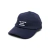 Drôle De Monsieur La Casquette Slogan Black Baseball Cap With Embroidery In Cotton Man