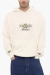 DRÔLE DE MONSIEUR COTTON HOODIE WITH FLOWERS EMBROIDERY