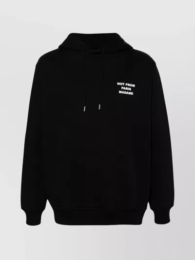 Drôle De Monsieur Cotton Jersey Sweatshirt Featuring Slogan In Black