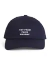 Drôle De Monsieur La Casquette Slogan Black Baseball Cap With Embroidery In Cotton Man In Navy