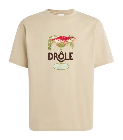 Drôle De Monsieur Cotton Lobster Cup T-shirt In Nude
