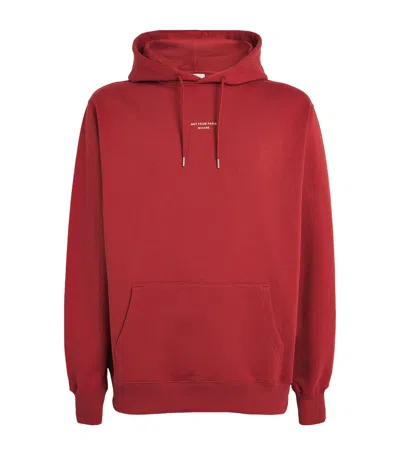 Drôle De Monsieur Cotton Hoodie With Logo In Red